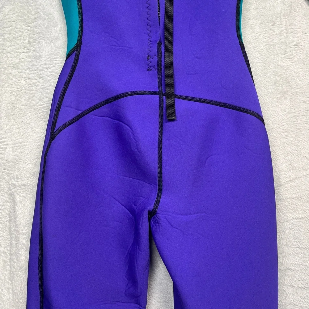 Eagle Wetsuit Women Purple Teal Black Colorblock Force Full Body Size 8